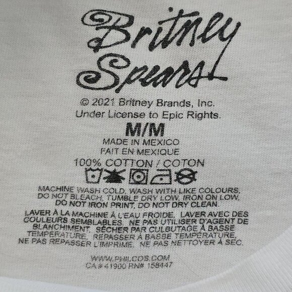 Britney Spears Cropped Oversized Graphic Tee Shirt - Picture 10 of 10